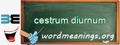 WordMeaning blackboard for cestrum diurnum